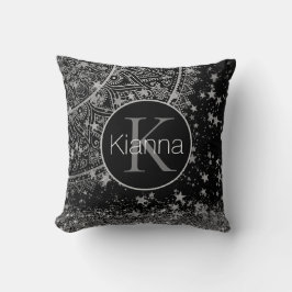 Enchanting Mandala Personlig Stars Monogram Kudde