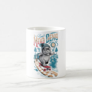 Enchanting Moo Deng Hippo Kaffemugg