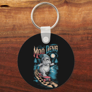 Enchanting Moo Deng Hippo Nyckelring