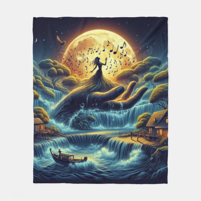 Enchanting Moonlight Sergranat Fleecefilt (Framsidan)