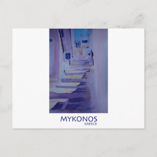 Enchanting Mykonos Greece View med Trappor Vykort