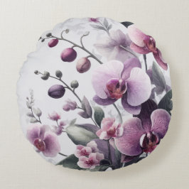 Enchanting Orchid Elegance Symphony of Elegance Rund Kudde