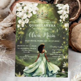 Enchanting Princess & Frog Grönt Dress Quinceañera Inbjudningar