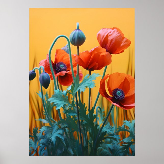 Enchanting Red poppies Poster (Framsidan)