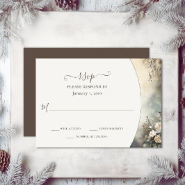 Enchanting Romantic Winter Garden Blommigt Bröllop OSA Kort