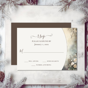 Enchanting Romantic Winter Garden Blommigt Bröllop OSA Kort
