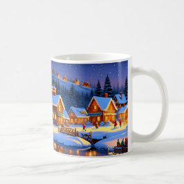 Enchanting Snö-Covered Village Winter Wonderland Kaffemugg