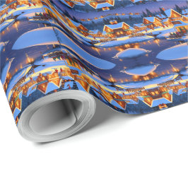 Enchanting Snö-Covered Village Winter Wonderland Presentpapper