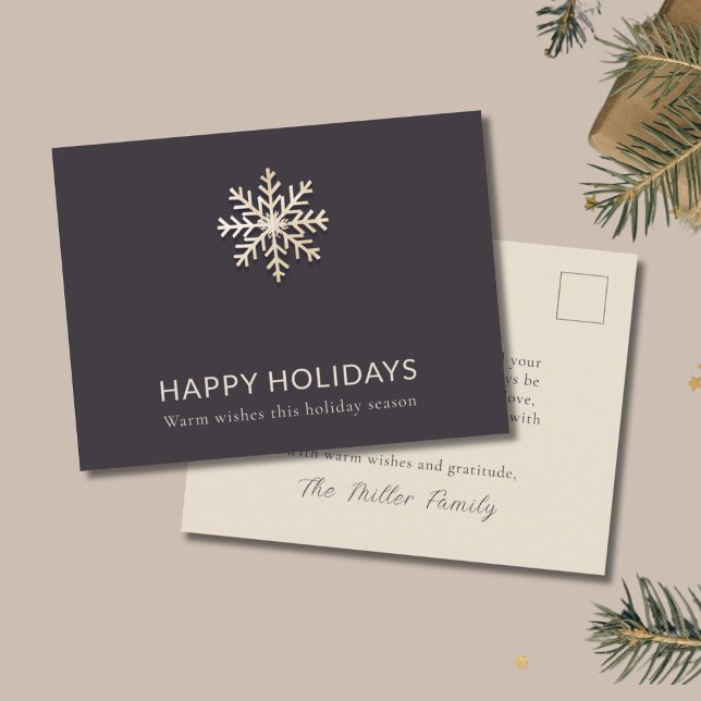 Enchanting Snowflake Glad helg Vykort (Skapare uppladdad)