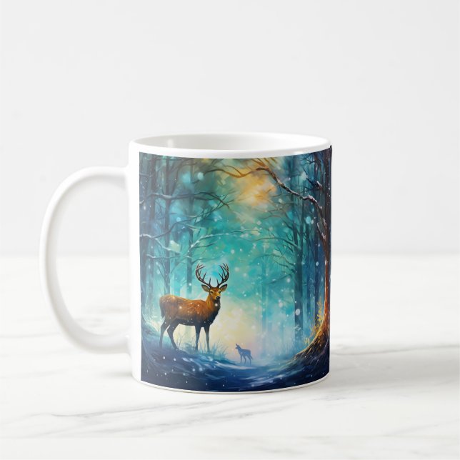 Enchanting Snowy Forest Artwork-82109 Kaffemugg (Vänster)