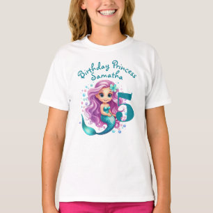 Enchanting Teal Sjöjungfru Fantasy Birthday T Shirt