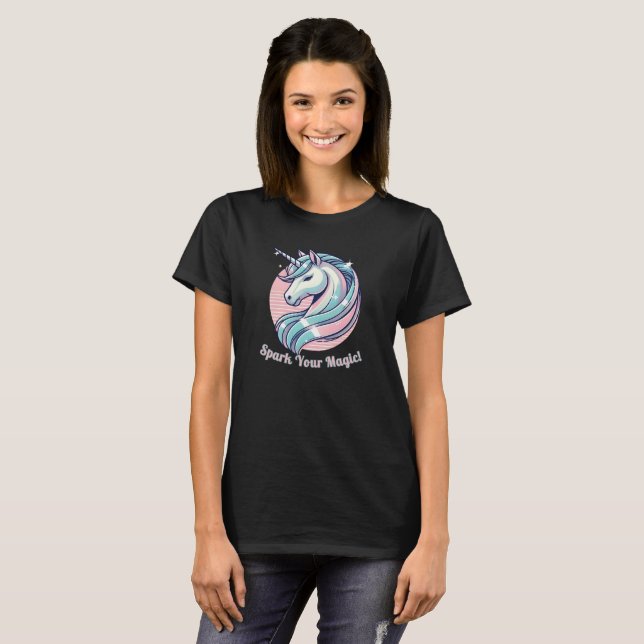 Enchanting Unicorn Magic T Shirt (Hel framsida)