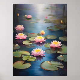 Enchanting Vatten Lilies Symphony Poster