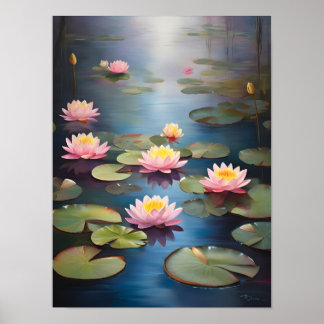 Enchanting Vatten Lilies Symphony Poster