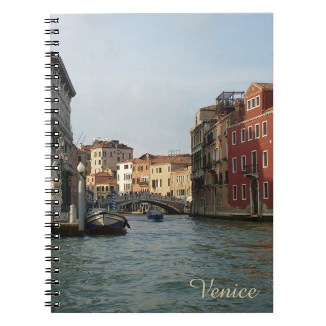 Enchanting Venice Waterway Photo Spiral Notebook Anteckningsbok (Framsidan)