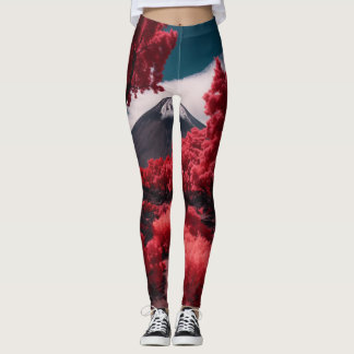 Enchanting Volcanic Ligcape in InfrRED Splendo Leggings