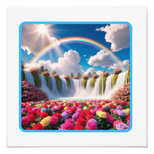 Enchanting Waterfall Oasis Fototryck