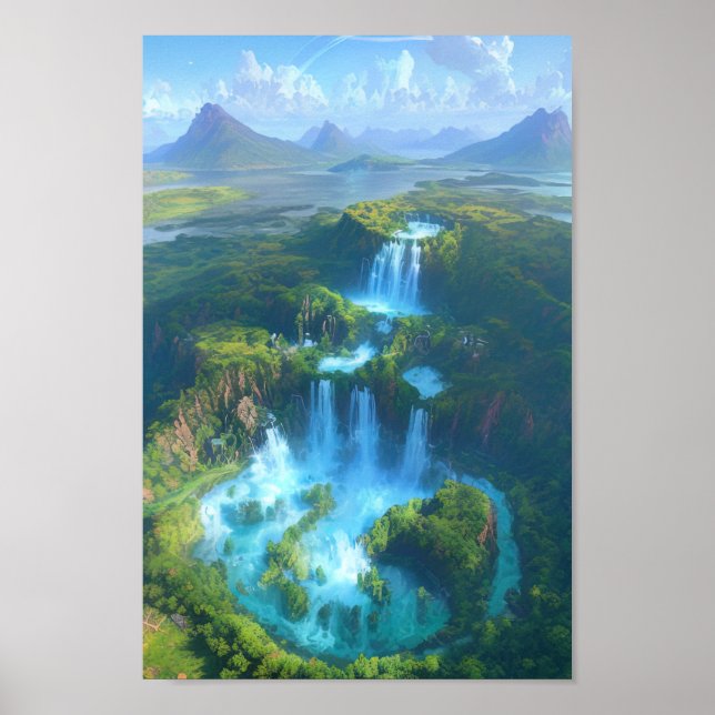 Enchanting Waterfall Poster (Framsidan)