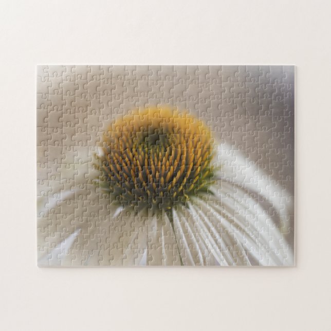 Enchanting White Swan Echinacea Puzzle Pussel (Horisontell)