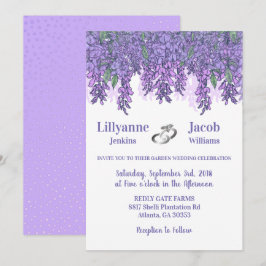 Enchanting Wisteria Garden Wedding Inbjudningar