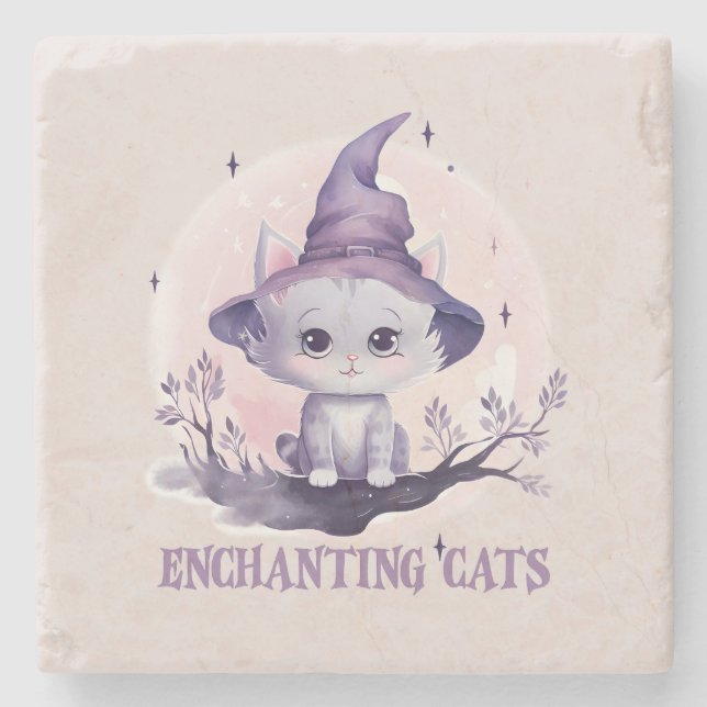 Enchanting Witch Cat Stenunderlägg (Framsidan)