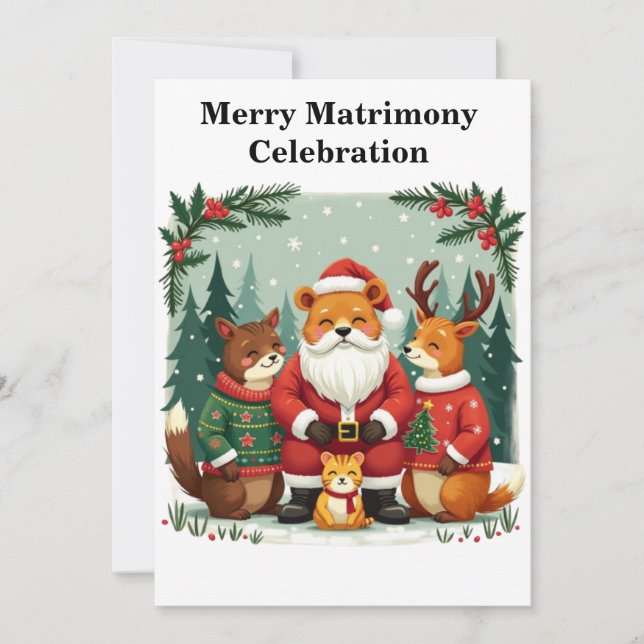 Enchanting Woodland Christmas  Inbjudningar (Framsida)