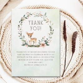 Enchanting Woodland Deer Baby Shower Tack Kort