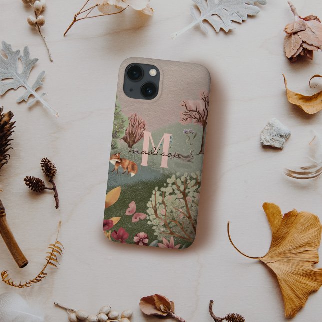 Enchanting Woodland Scene Färgpenna Monogram (Skapare uppladdad)