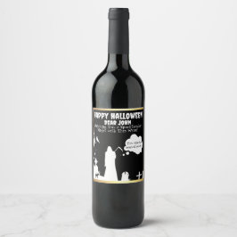 Enchantingly Hilarious Halloween Labels: Make Your Vinflaska Etikett