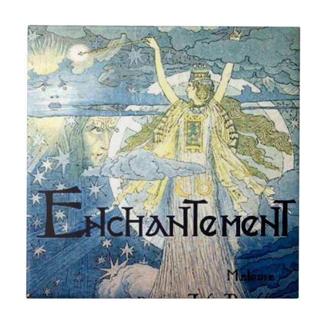 Enchantment art nouveau magi kakelplatta (Framsidan)