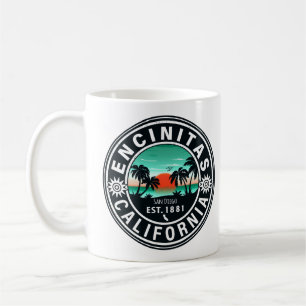 Encinitas California Retro Sunset Souvenirs 80-tal Kaffemugg