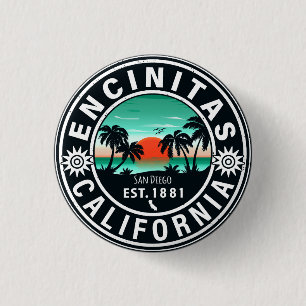 Encinitas California Retro Sunset Souvenirs 80-tal Knapp