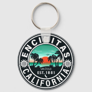Encinitas California Retro Sunset Souvenirs 80-tal Nyckelring