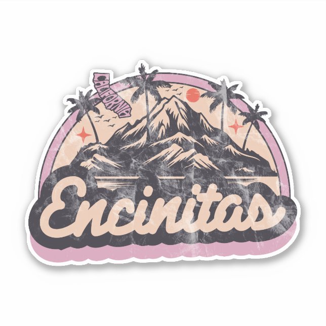 Encinitas, Kalifornien Klistermärken (Framsida)
