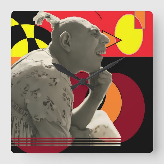 Encircled Hour of Delicacy Fyrkantig Klocka (Framsida)