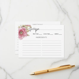 Enclosure Card Bridal Shower Recipe. Tilläggskort