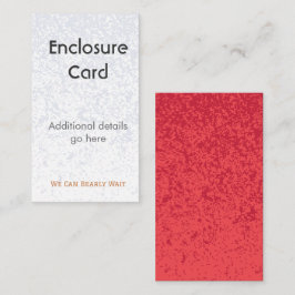 Enclosure Card Wedding Birth Announcement | Diaper Tilläggskort