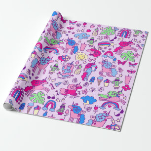 Encornus pegasus rainbow doodle presentpapper