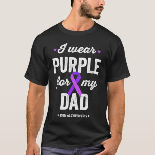 End Alz I Bära Lila för My Pappa Alzheimers Awaren T Shirt