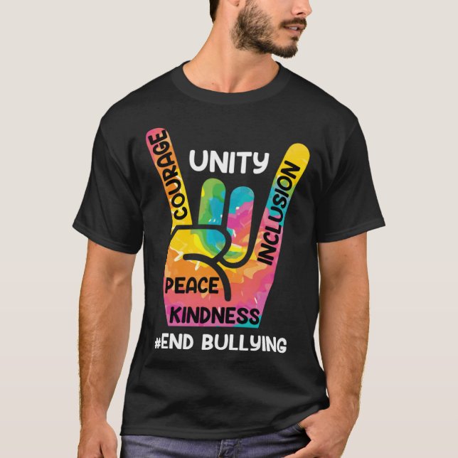 End Bullying Awareness and Solidarity for handicap T Shirt (Framsida)