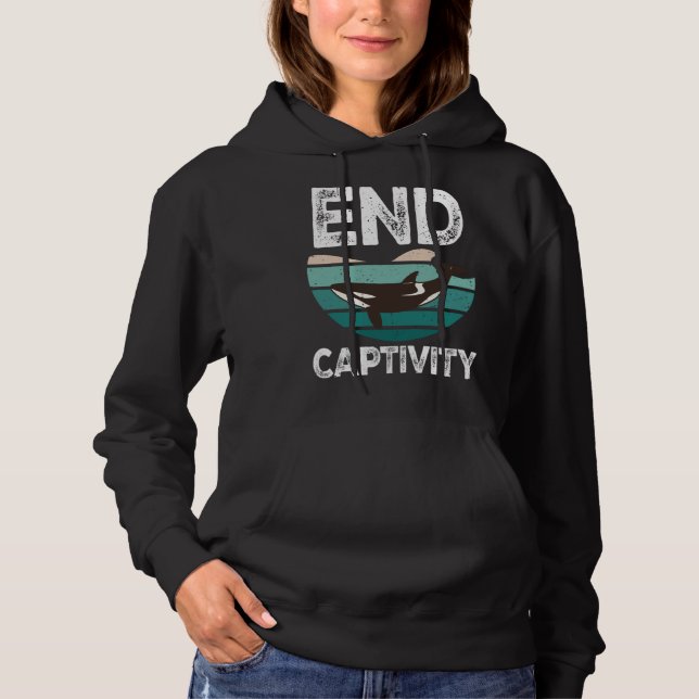 End Captivity Orca Sea Mamal Lover T Shirt (Framsida)