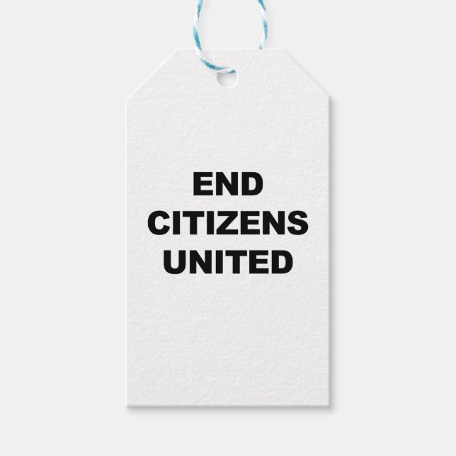 End Citizens United Presentetikett (Framsidan)