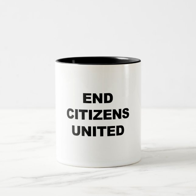 End Citizens United Två-Tonad Mugg (Center)