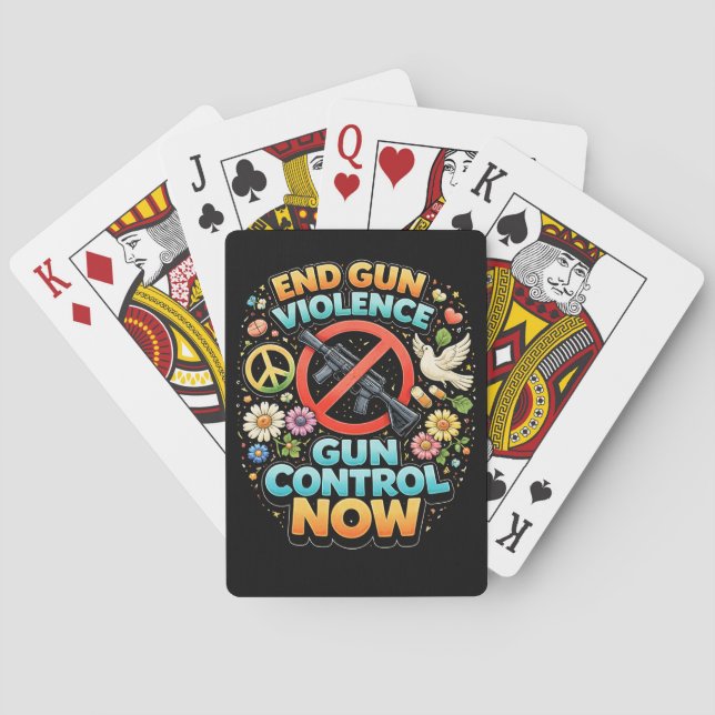End Gun Violence Now Casinokort (Baksidan)