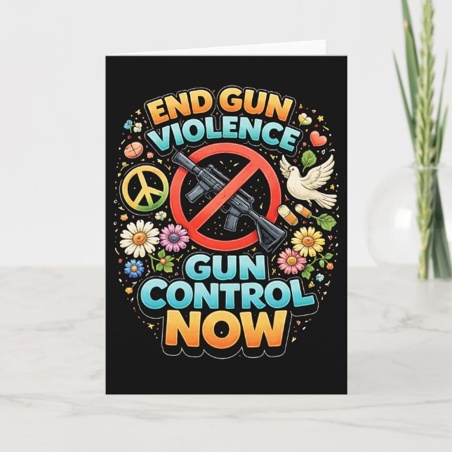 End Gun Violence Now Helgkort (Framsida)
