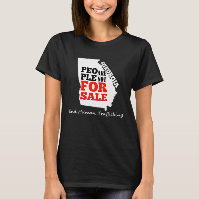 End Human Trafficking  Human Trafficking Awareness T Shirt (Framsida)