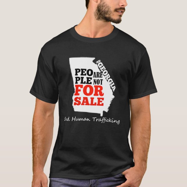 End Human Trafficking  Human Trafficking Awareness T Shirt (Framsida)