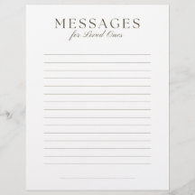 End-of-Life Letter to Loved Ones