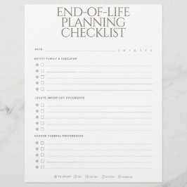 End-of-Life Planning Checklist Brevhuvud
