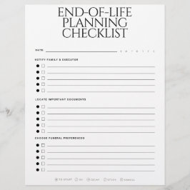 End-of-Life Planning Checklist Brevhuvud